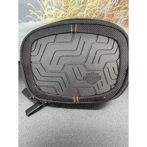 Harley-Davidson Black Canvas Tire Tread Zippered Accessory Pouch Case